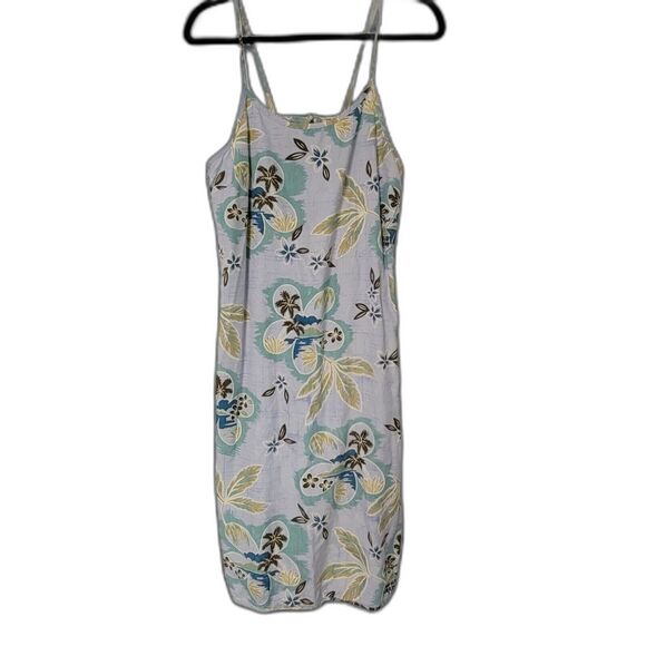 TOMMY BAHAMA DRESS 100% Silk Dress Tropical Blue Size 10 - Picture 1 of 7
